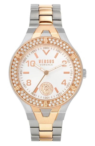 Shop Versus Vittoria Bracelet Watch, 38mm In Two Tone Rose Gold