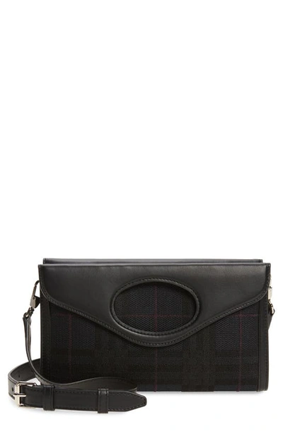 Shop Burberry Pocket Check Tote In Over-dyed Check