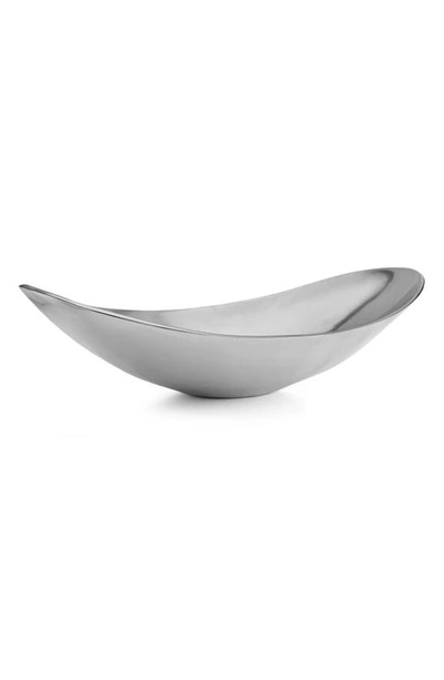 Shop Nambe Lava Grande Serving Bowl In Metallic Silver