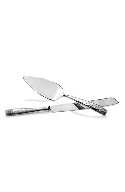 Shop Nambe 'dazzle' 2-piece Cake Serving Set In Silver