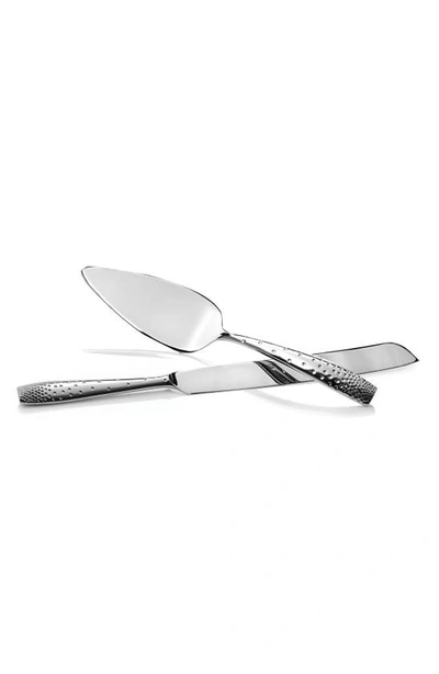 Nambe Nambé 'dazzle' 2-piece Cake Serving Set In Silver