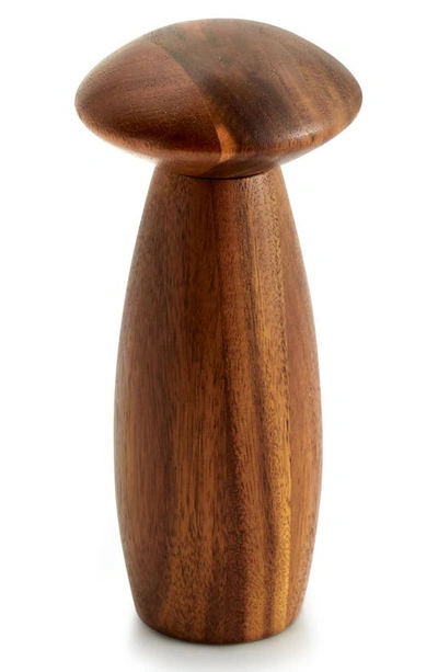 Shop Nambe Contour Acacia Wood Pepper Mill In Brown