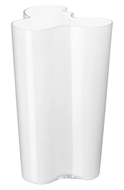 Shop Monique Lhuillier Waterford Iittala Alvar Aalto Finlandia Crystal Vase In White