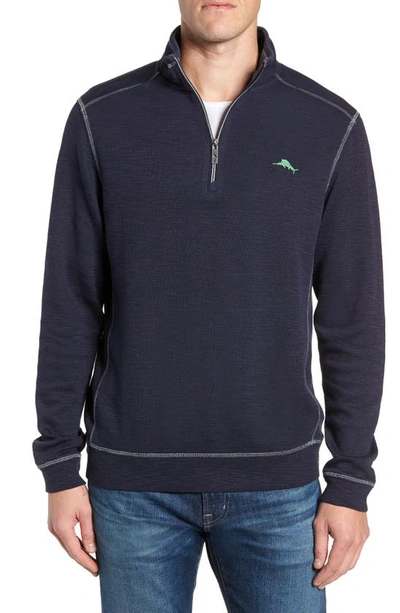 Shop Tommy Bahama Tobago Half Zip Pullover In Ocean Deep