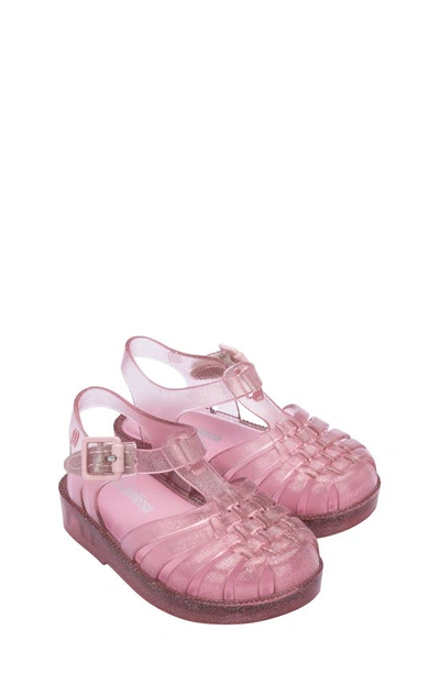 Shop Mini Melissa Melissa Possession Jelly Sandal In Pink Glitter