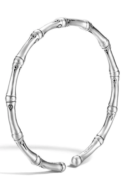 Shop John Hardy 'bamboo' Skinny Cuff In Sterling Silver