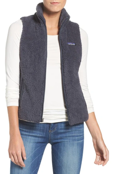 Shop Patagonia Los Gatos Fleece Vest In Smolder Blue