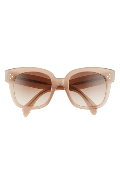 Shop Celine 54mm Square Sunglasses In Light Brown/ Gradient Brown