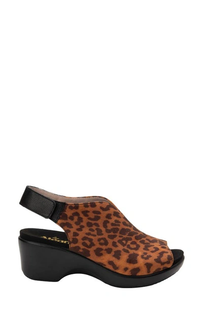 Shop Alegria Rosie Slingback Sandal In Leopard Leather