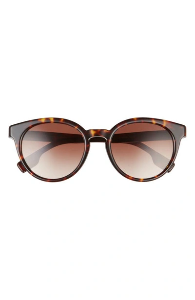 Shop Burberry Phantos 52mm Sunglasses In Dark Havana/ Brown Gradient