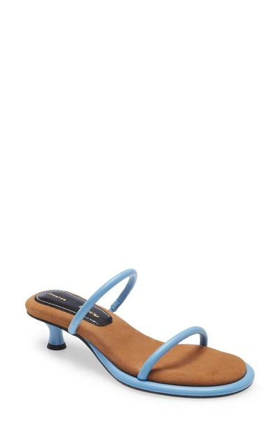 Shop Proenza Schouler The Pipe Double Band Slide Sandal In Light Blue