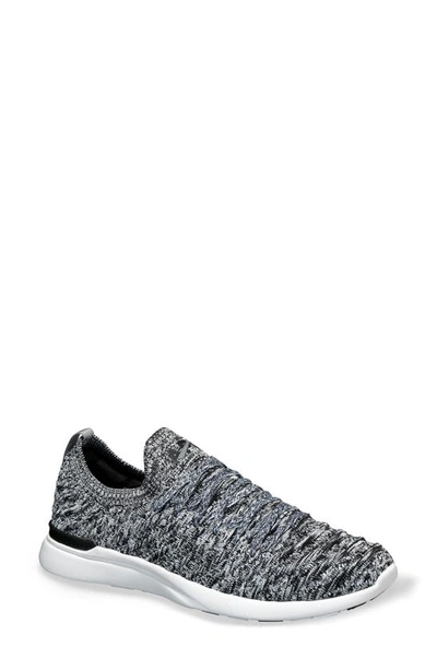 Shop Apl Athletic Propulsion Labs Techloom Wave Hybrid Running Shoe In Heather Grey / Black / White