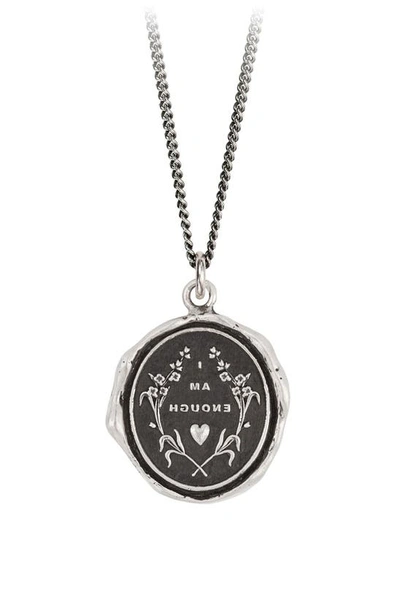 Shop Pyrrha I Am Enough Talisman Pendant Necklace In Sterling Silver