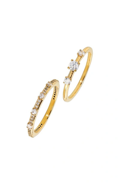 Shop Ajoa Danya Pavé Stacking Ring Set In Gold