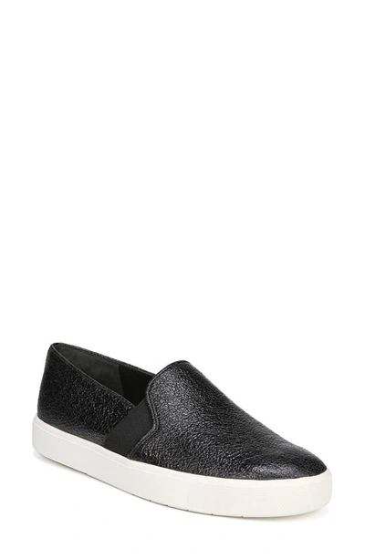 Shop Vince 'blair 12' Leather Slip-on Sneaker In Black/ Black