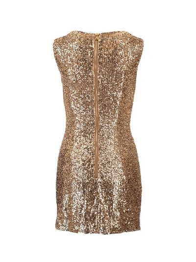 Shop Balmain Gold Dress