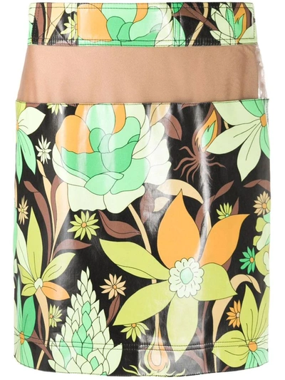 Shop Fendi Women's Green Cotton Skirt