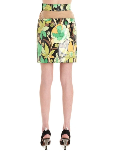 Shop Fendi Women's Green Cotton Skirt