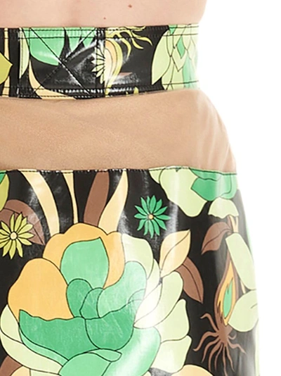 Shop Fendi Women's Green Cotton Skirt