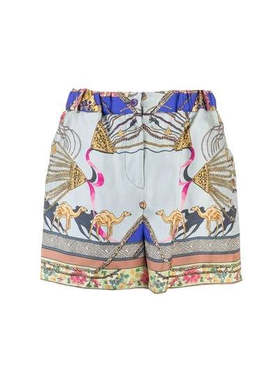 Shop Etro Women's Multicolor Silk Shorts