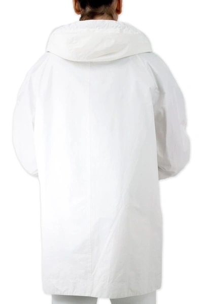 Shop Brunello Cucinelli Women's White Polyester Trench Coat