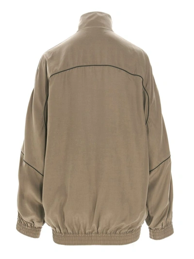 Shop Balenciaga Women's Beige Other Materials Outerwear Jacket