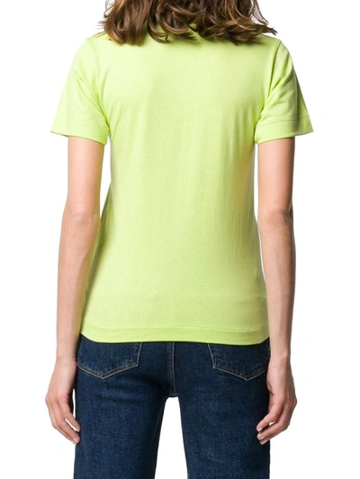 Shop Comme Des Garçons Play Women's Green Cotton T-shirt