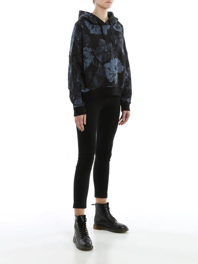 Shop Alexandre Vauthier Women's Blue Cotton Sweatshirt