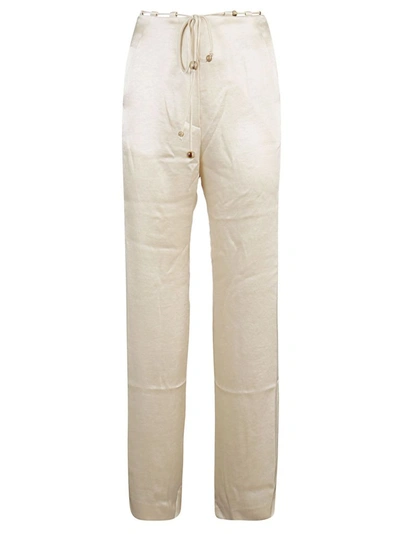 Shop Nanushka Women's Beige Acetate Pants