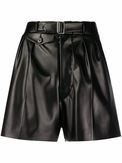 Shop Maison Margiela Women's Black Polyester Shorts