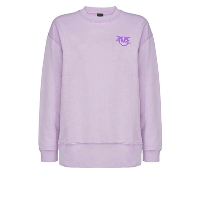 Shop Pinko Women's Pink Cotton Sweatshirt