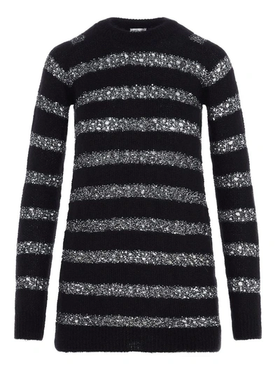 Shop Saint Laurent Women's Black Wool Sweater