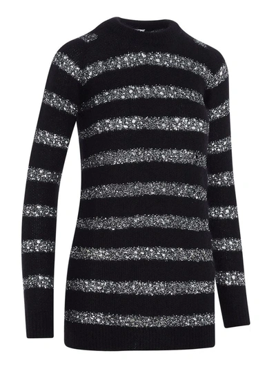 Shop Saint Laurent Women's Black Wool Sweater