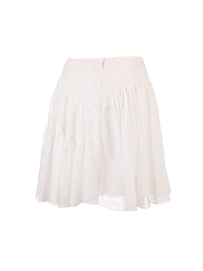 Shop Chloé Women's White Silk Skirt