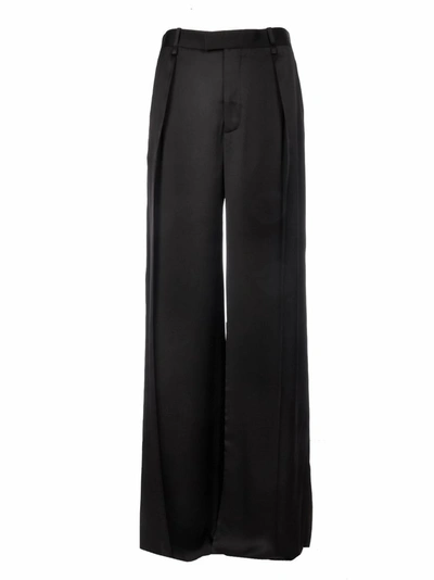 Shop Bottega Veneta Women's Black Silk Pants