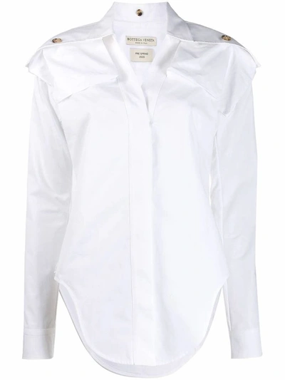 Shop Bottega Veneta Women's White Cotton Shirt