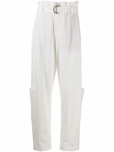 Shop Brunello Cucinelli Women's White Cotton Pants