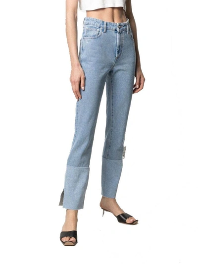 Shop Off-white Women's Blue Cotton Jeans