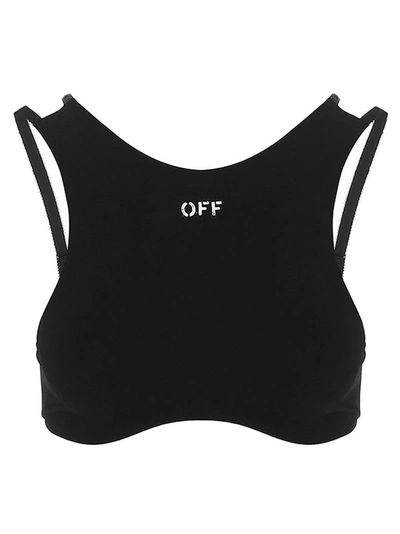 Shop Off-white Women's Black Viscose Top