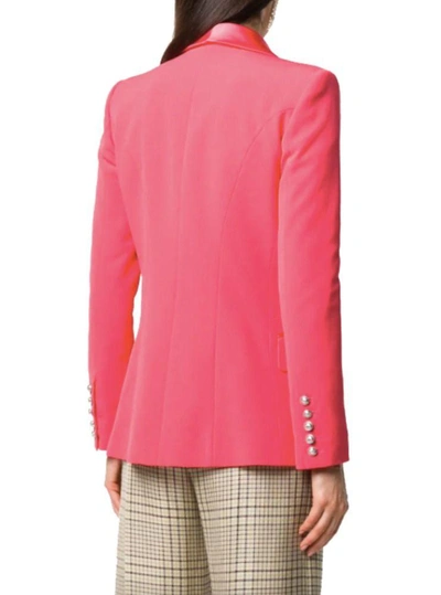 Shop Balmain Women's Pink Viscose Blazer