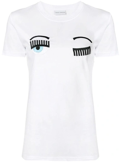 Shop Chiara Ferragni Women's White Cotton T-shirt