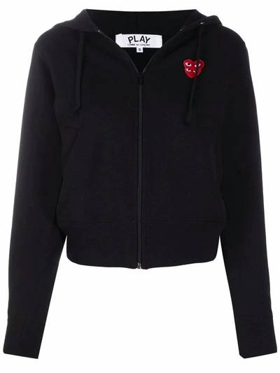 Shop Comme Des Garçons Play Women's Black Cotton Sweatshirt