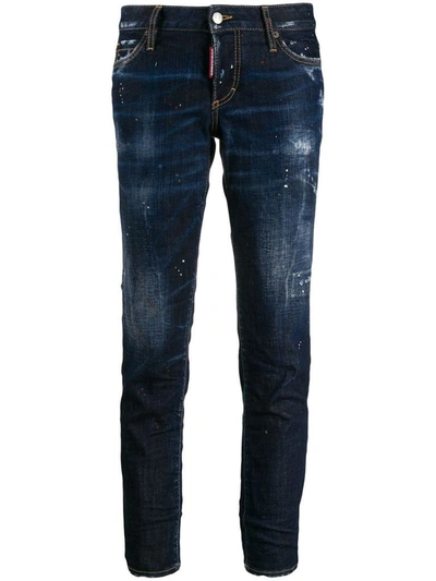 Shop Dsquared2 Women's Blue Cotton Jeans