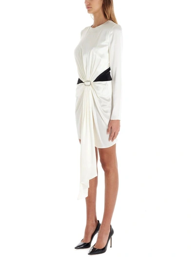 Shop Alexandre Vauthier Women's White Silk Dress