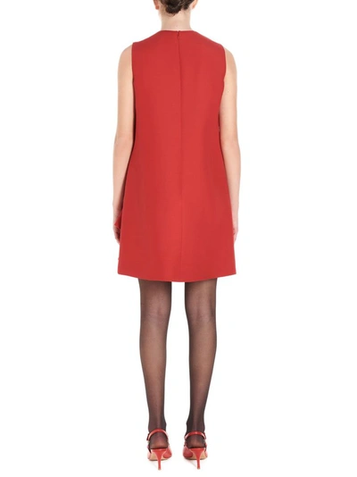 Shop Valentino Women's Red Silk Dress