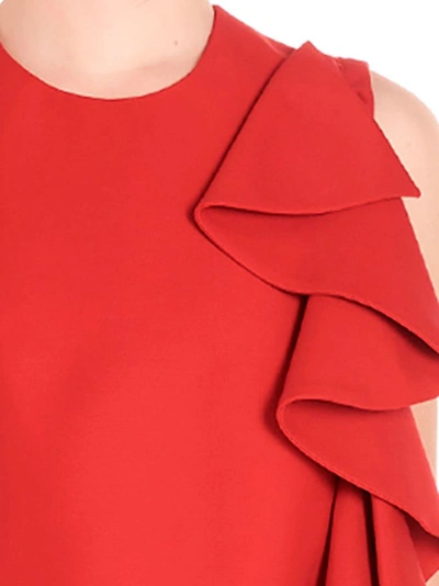 Shop Valentino Women's Red Silk Dress