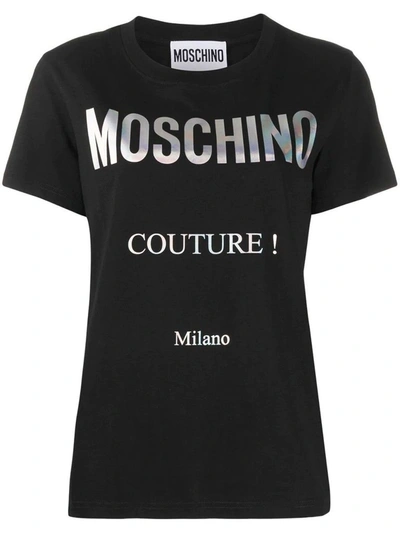 Shop Moschino Women's Black Cotton T-shirt