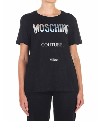 Shop Moschino Women's Black Cotton T-shirt