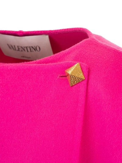 Shop Valentino Women's Fuchsia Other Materials Poncho