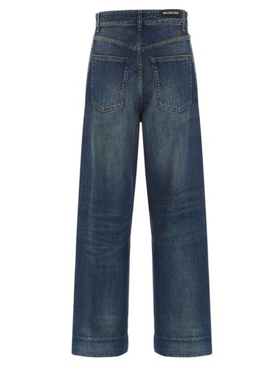 Shop Balenciaga Women's Blue Other Materials Jeans